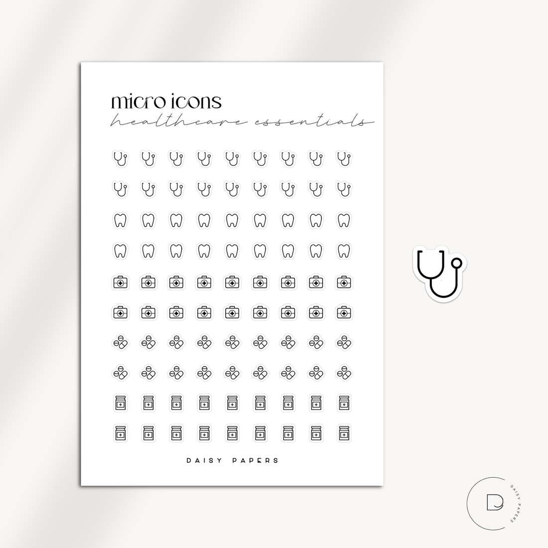 MICRO ICONS - HEALTHCARE ESSENTIALS