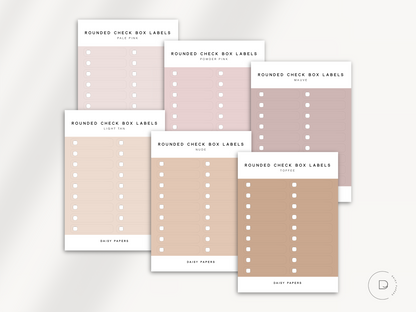 ROUNDED CHECK BOX LABELS