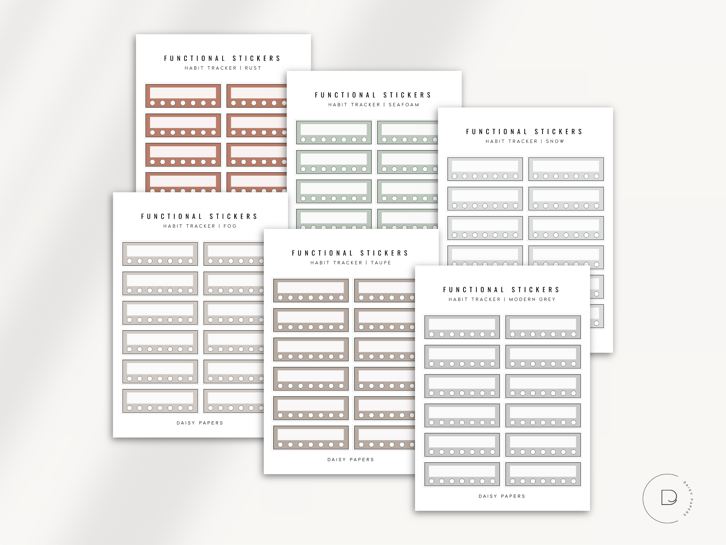 FUNCTIONAL STICKERS - HABIT TRACKERS