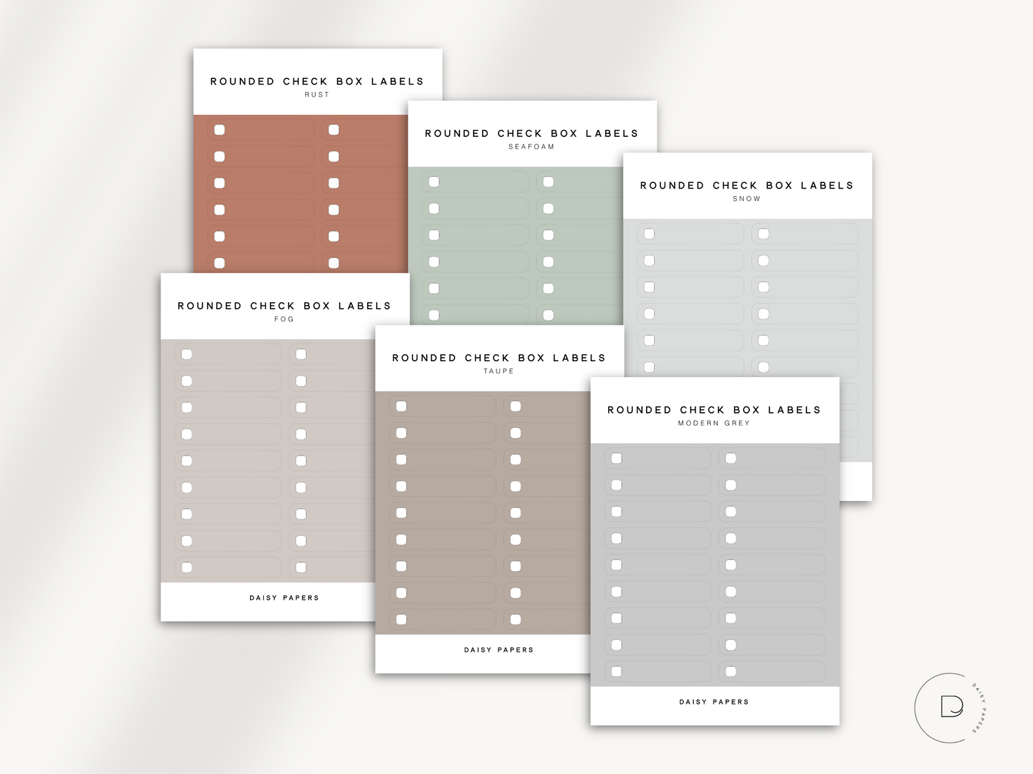 ROUNDED CHECK BOX LABELS