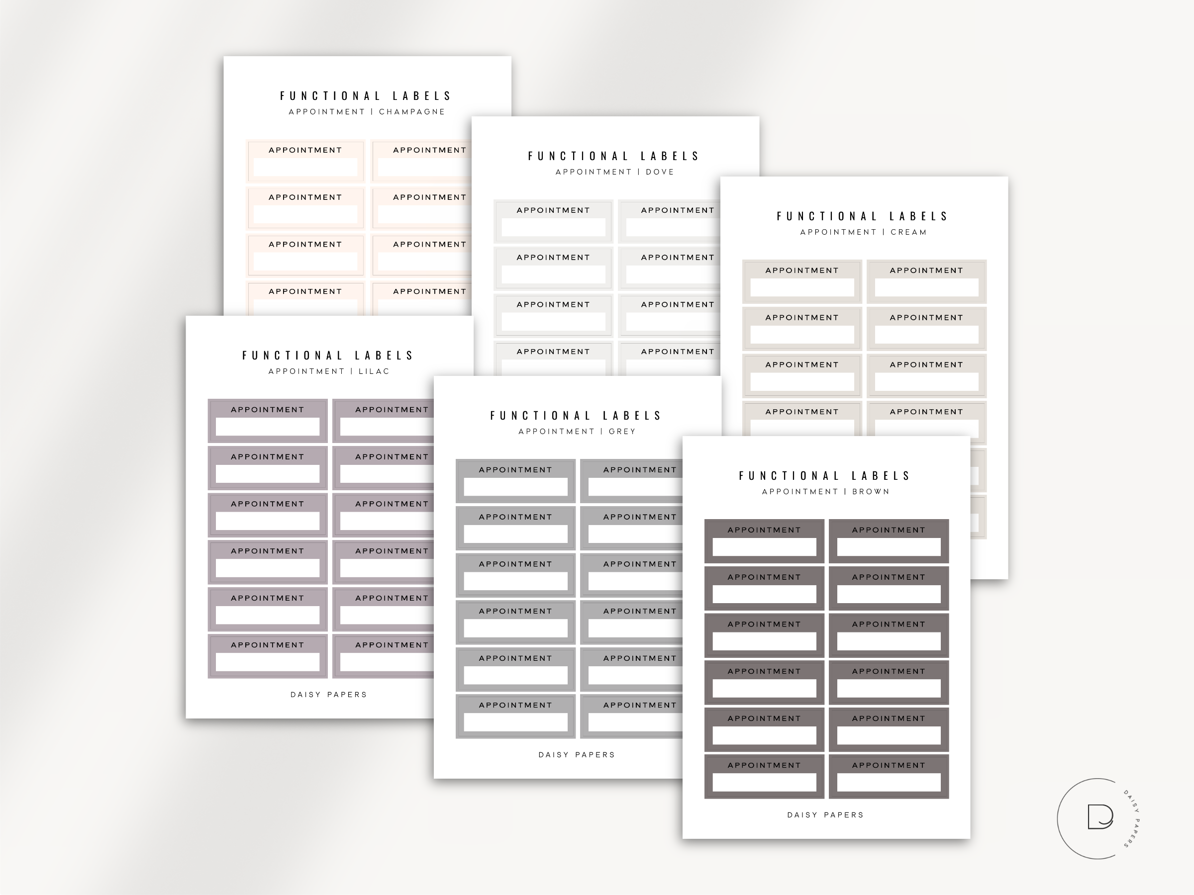 FUNCTIONAL LABELS - APPOINTMENT