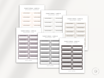 FUNCTIONAL LABELS - APPOINTMENT