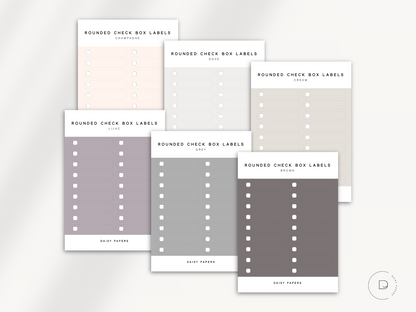 ROUNDED CHECK BOX LABELS