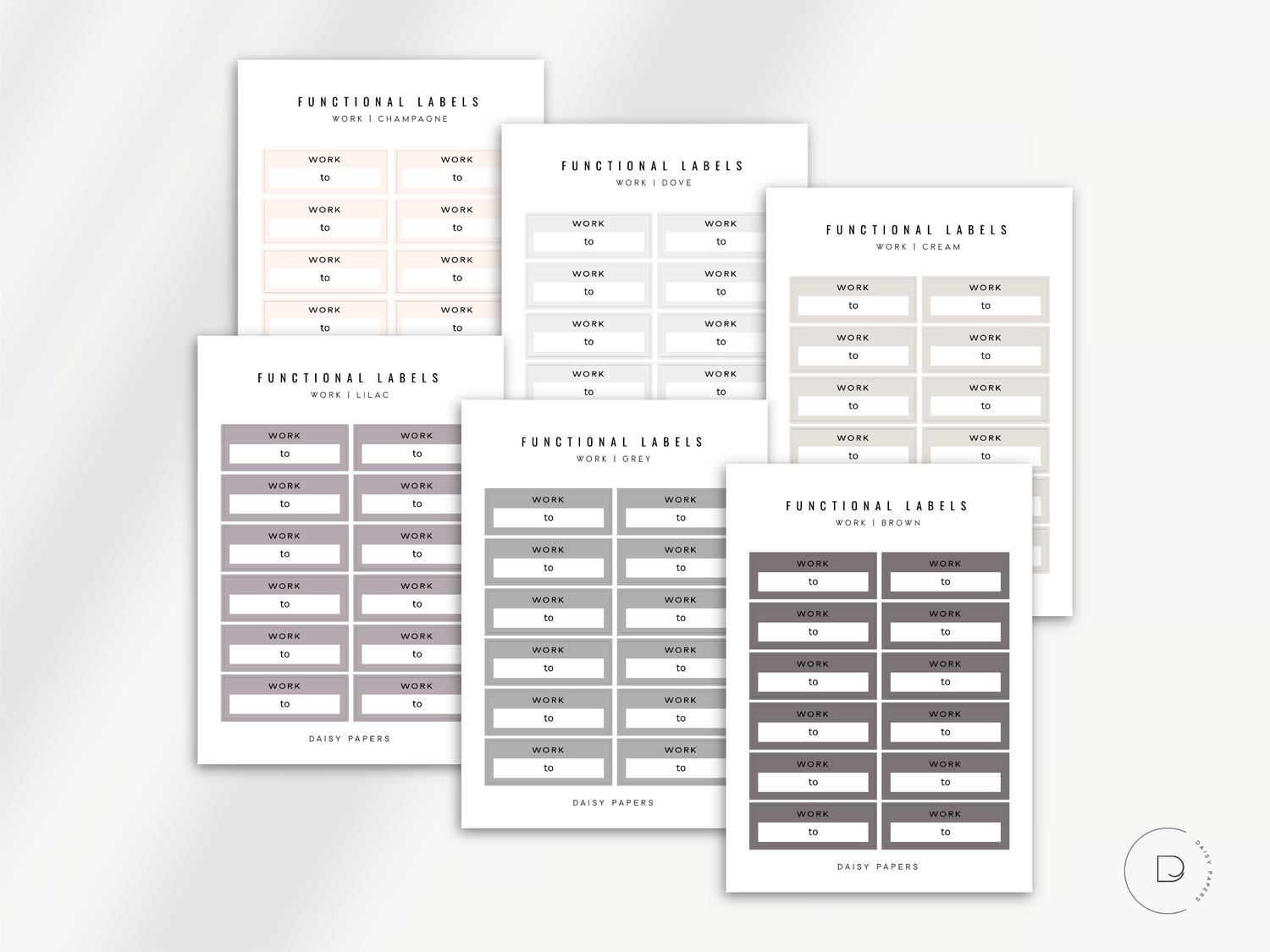 FUNCTIONAL LABELS - WORK