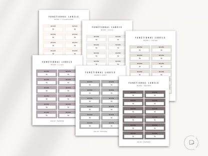 FUNCTIONAL LABELS - WORK