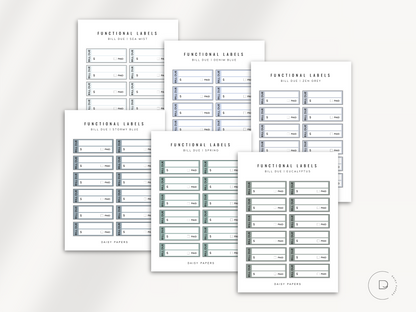 Functional Labels - Bill Due