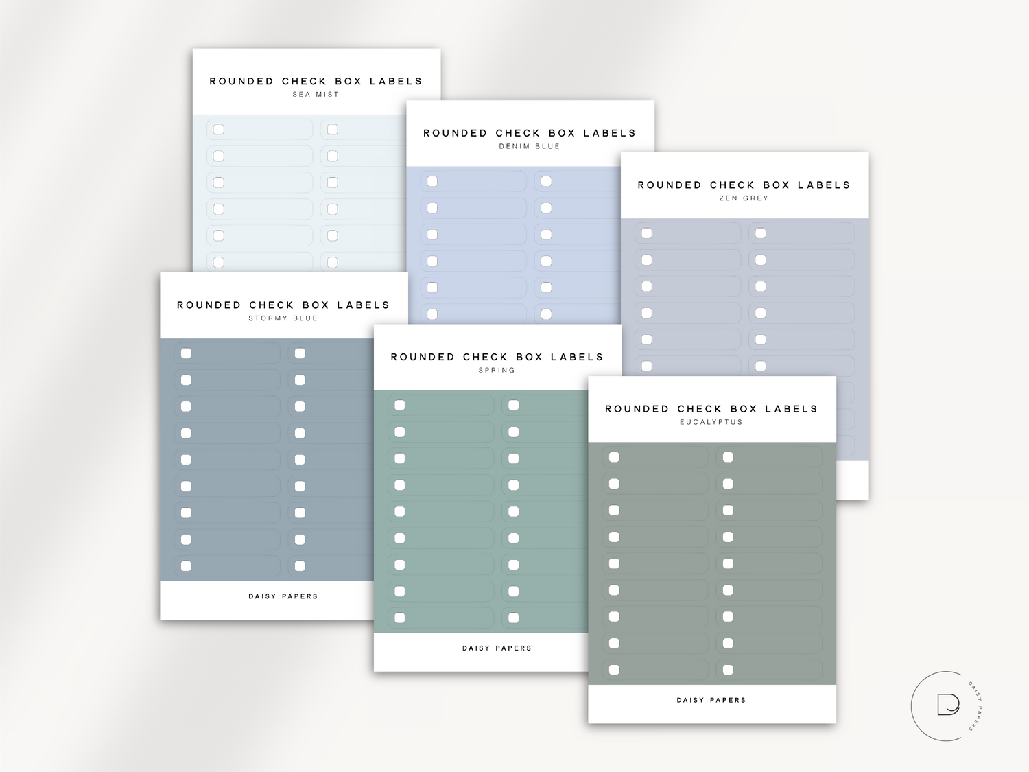 ROUNDED CHECK BOX LABELS