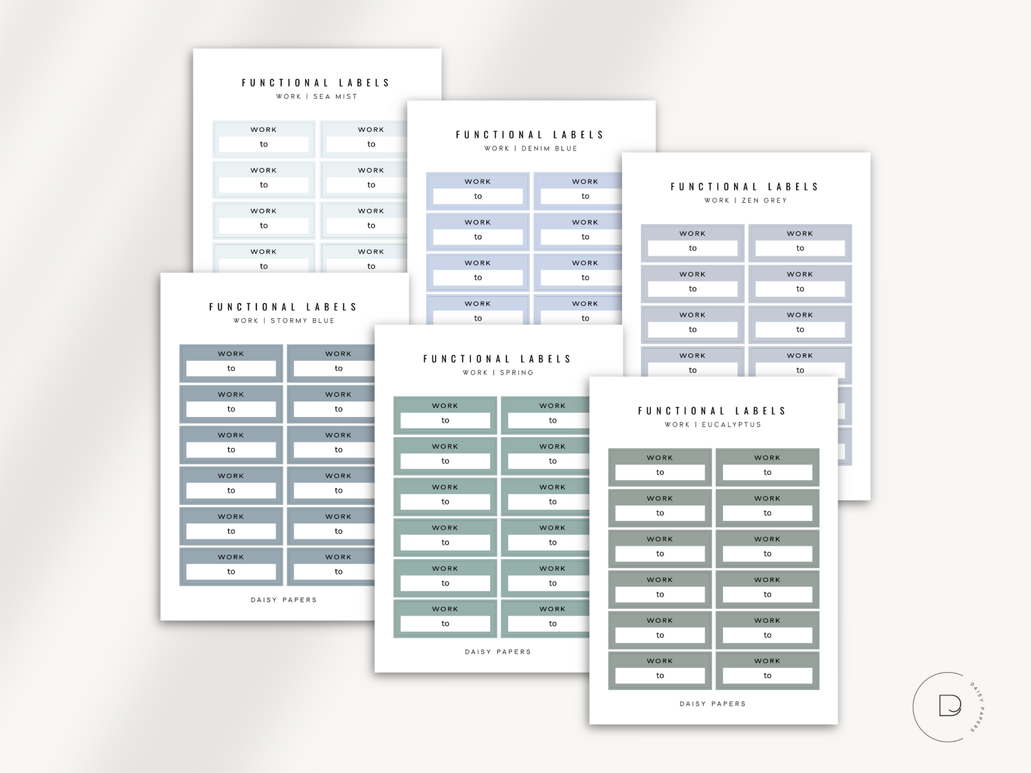 FUNCTIONAL LABELS - WORK