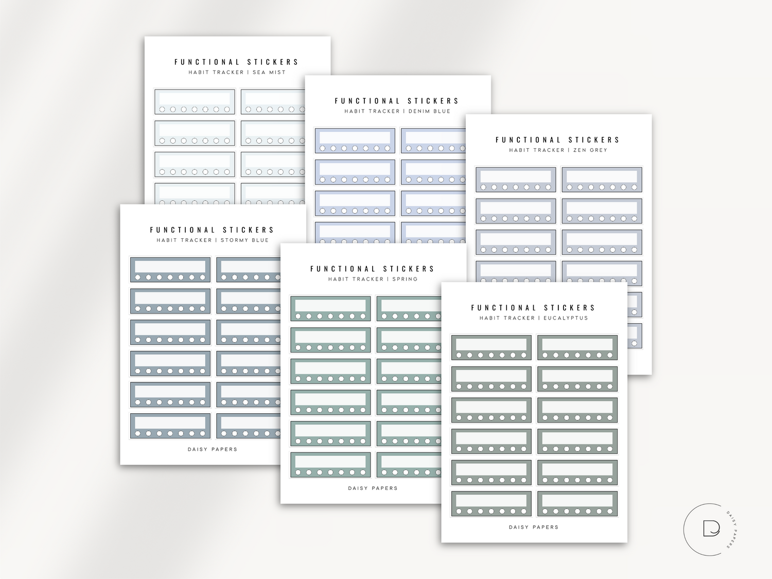 FUNCTIONAL STICKERS - HABIT TRACKERS