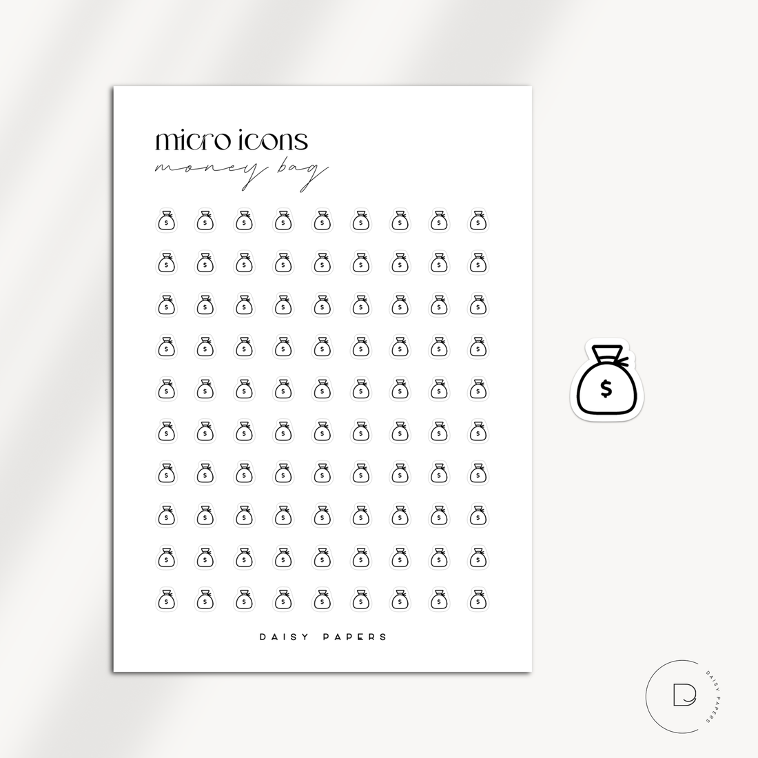 MICRO ICONS - MONEY BAG