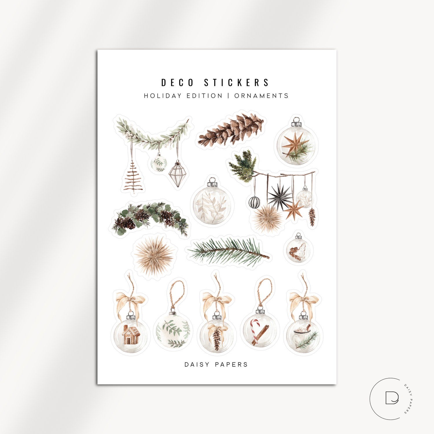 DECO STICKERS - HOLIDAY EDITION | ORNAMENTS