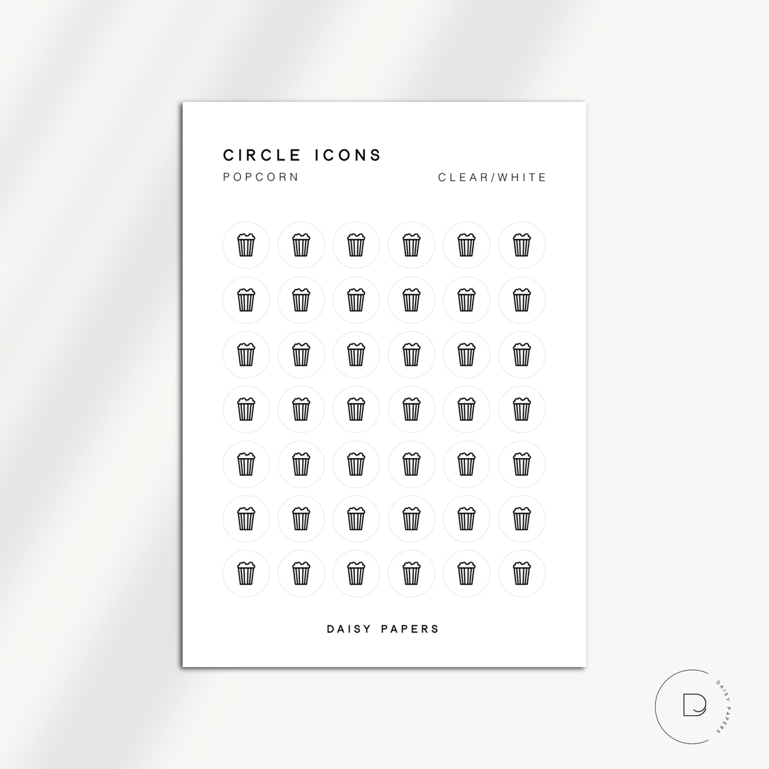 CIRCLE ICONS - POPCORN