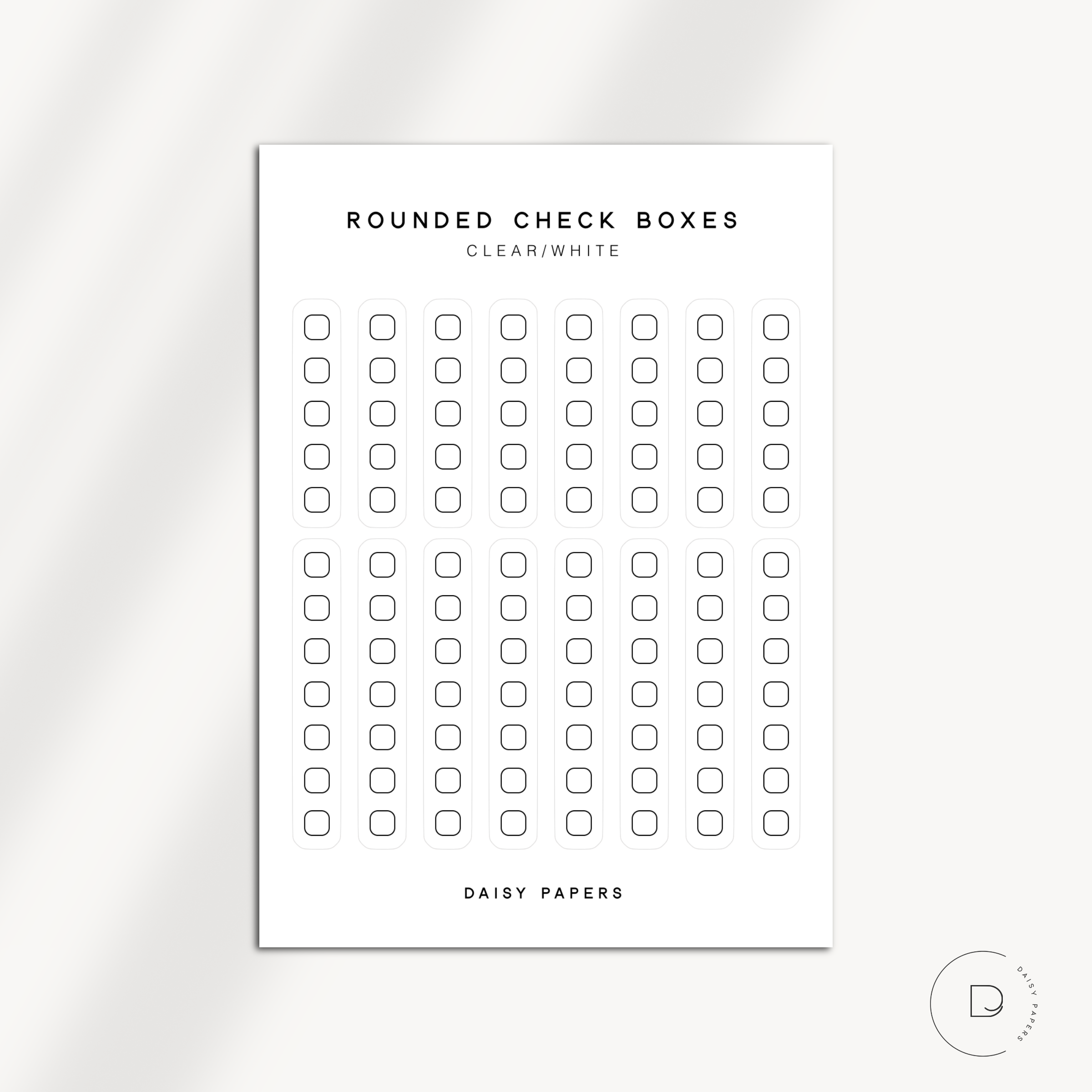 ROUNDED CHECK BOXES