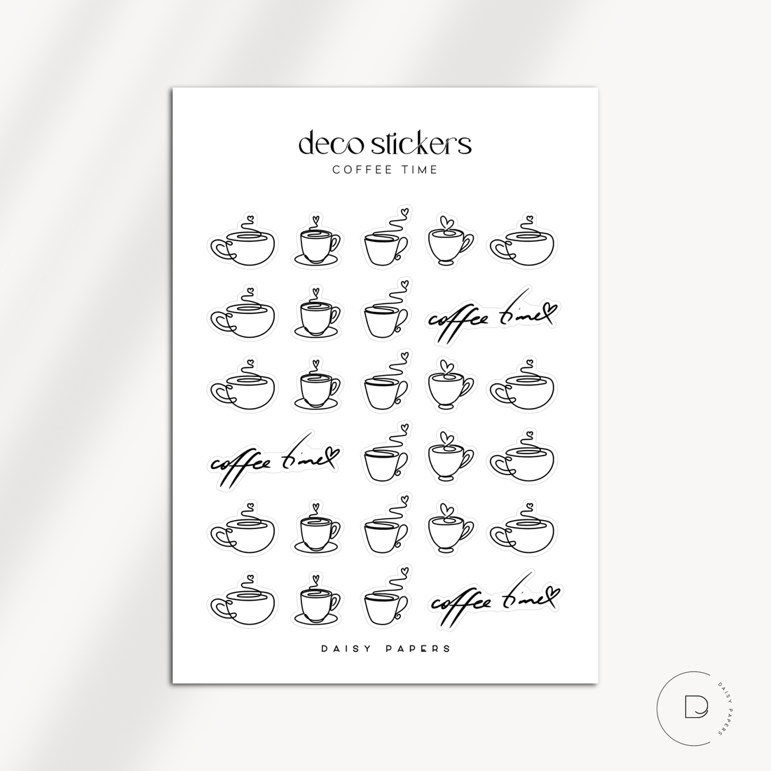 Deco Stickers - Coffee Time