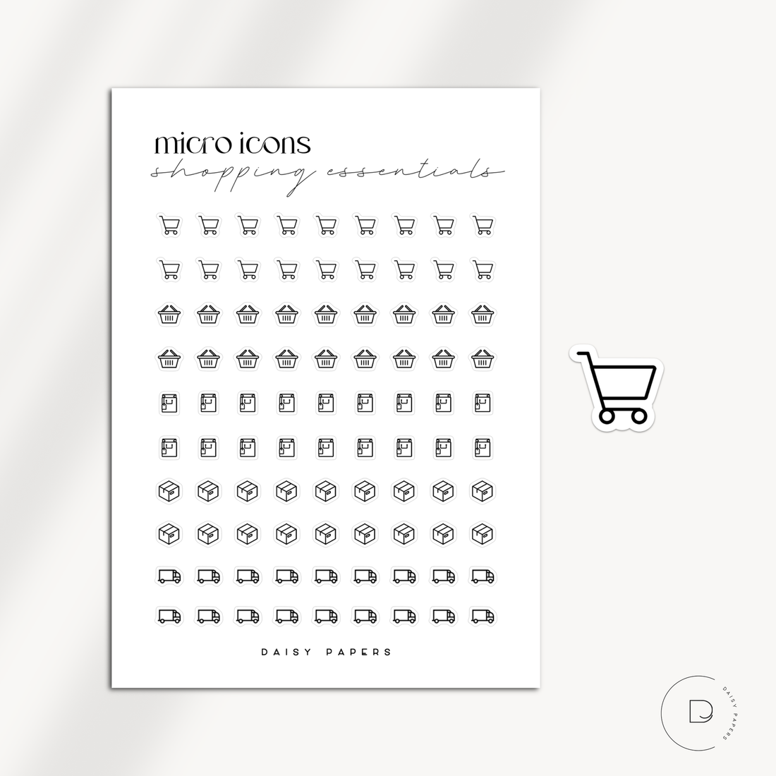 MICRO ICONS - SHOPPING ESSENTIALS