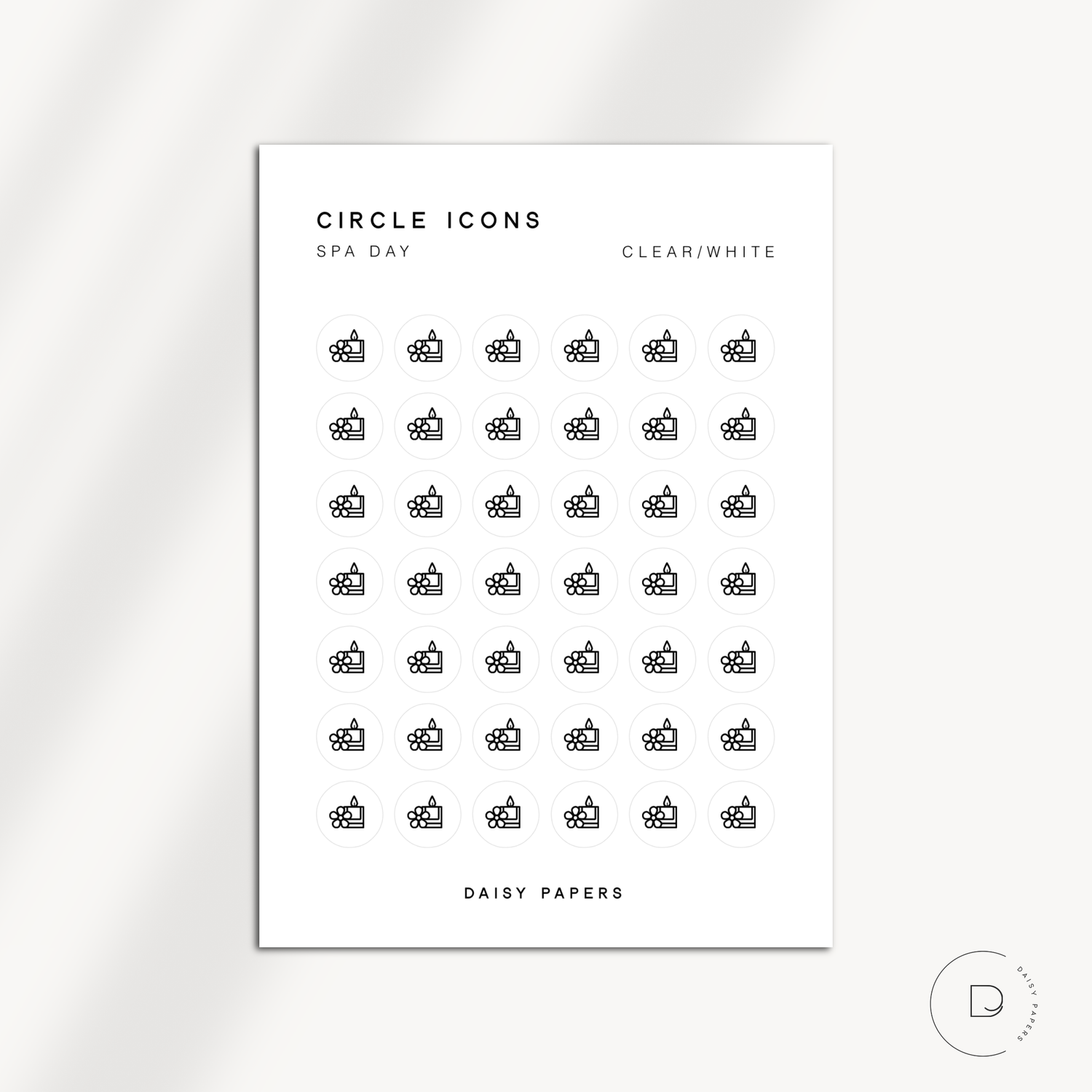 CIRCLE ICONS - SPA DAY