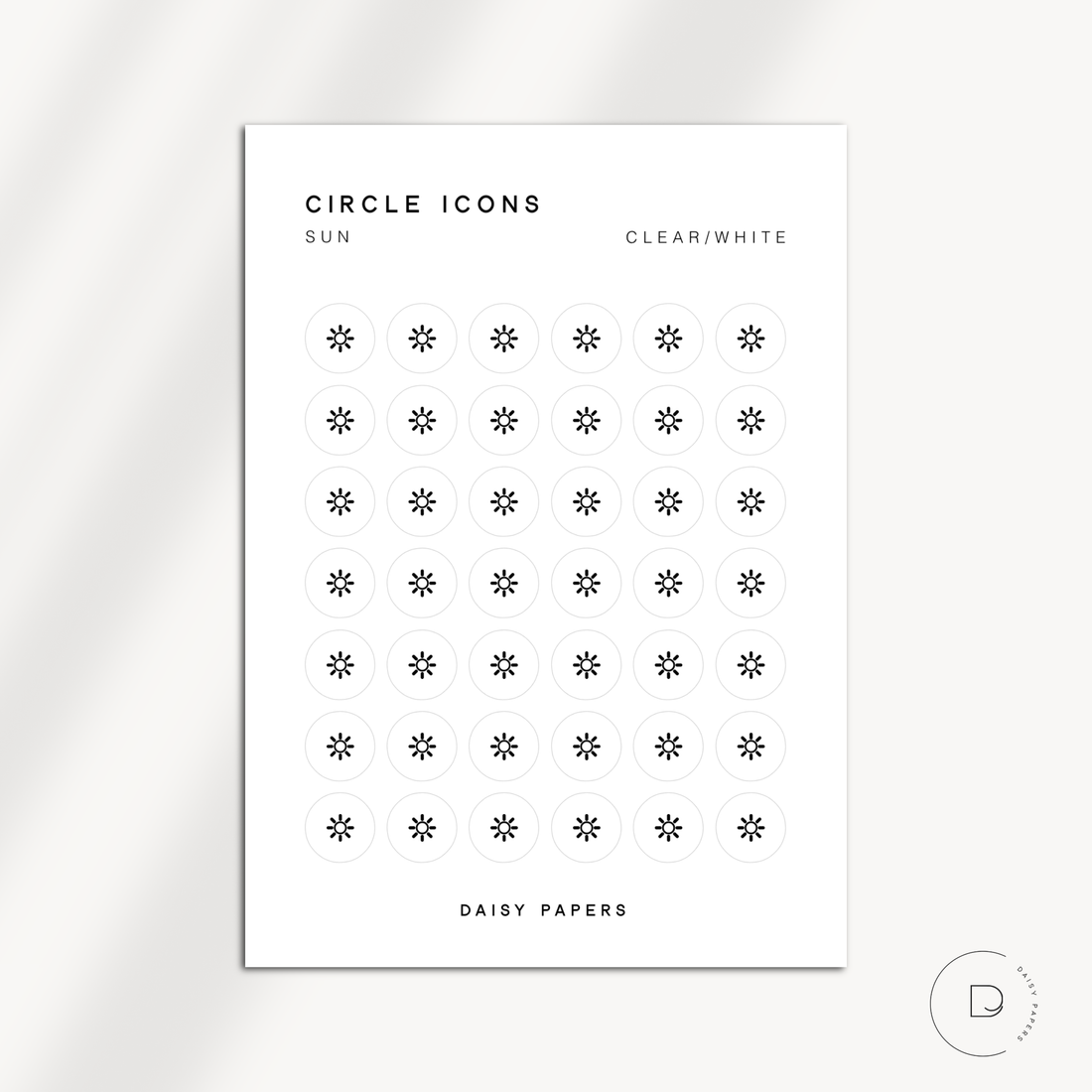 CIRCLE ICONS - SUN