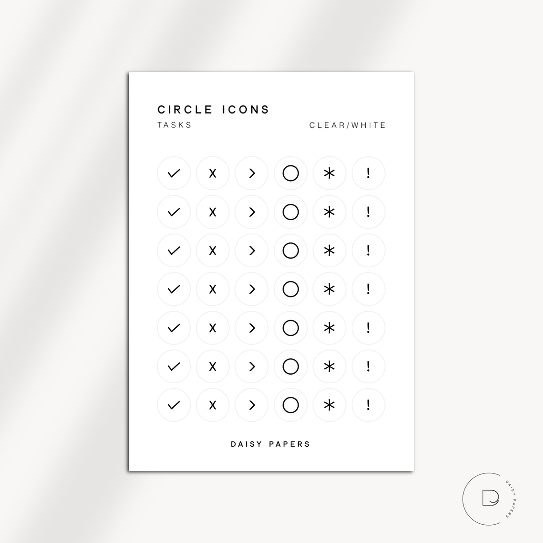 CIRCLE ICONS - TASKS