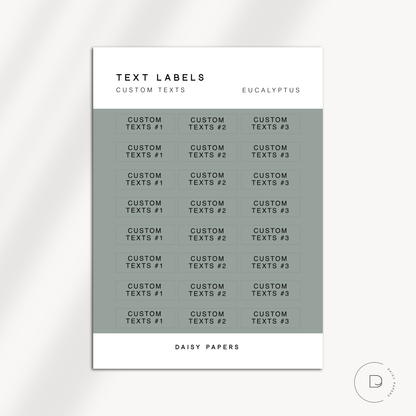 Text Labels - Custom Texts