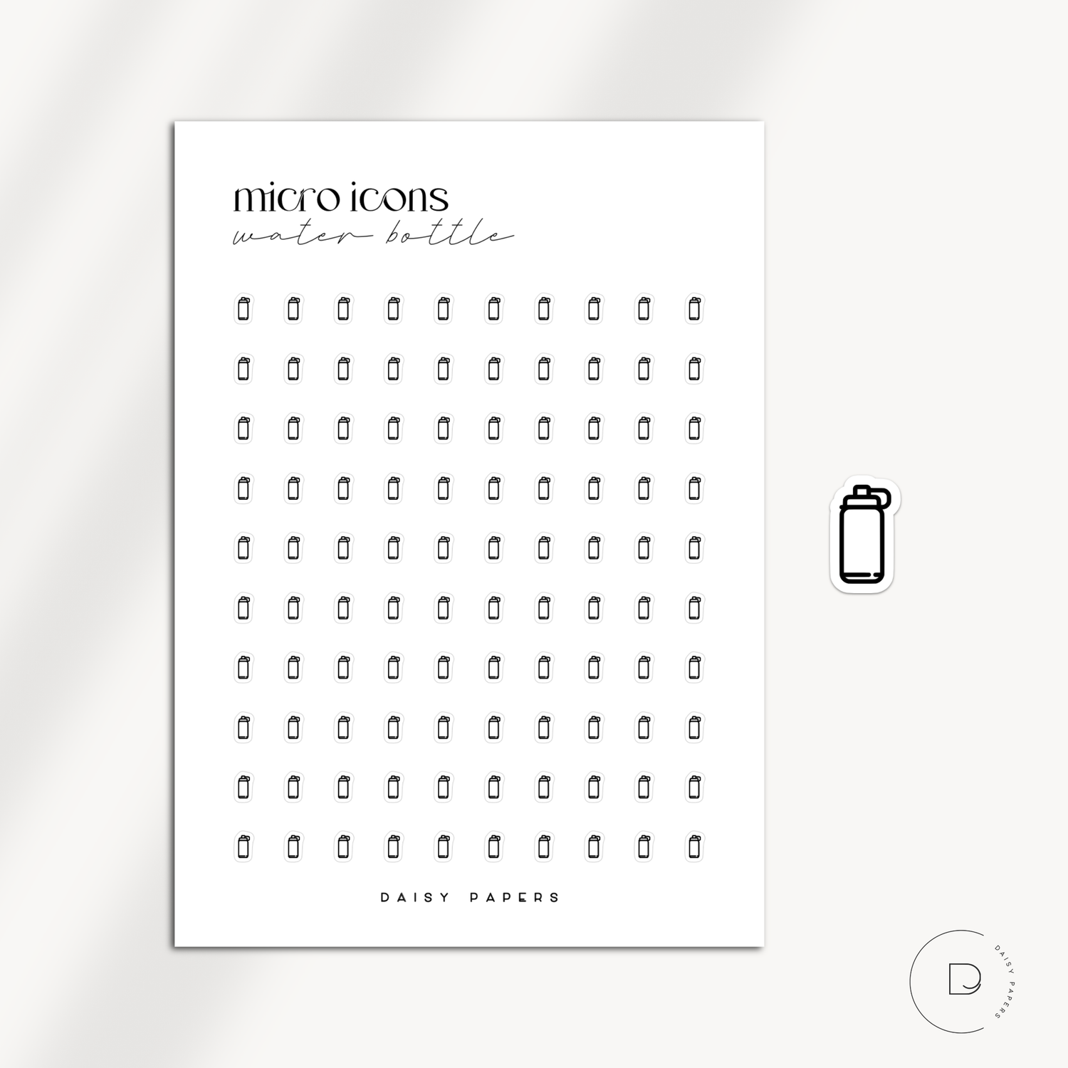 MICRO ICONS - WATER BOTTLE