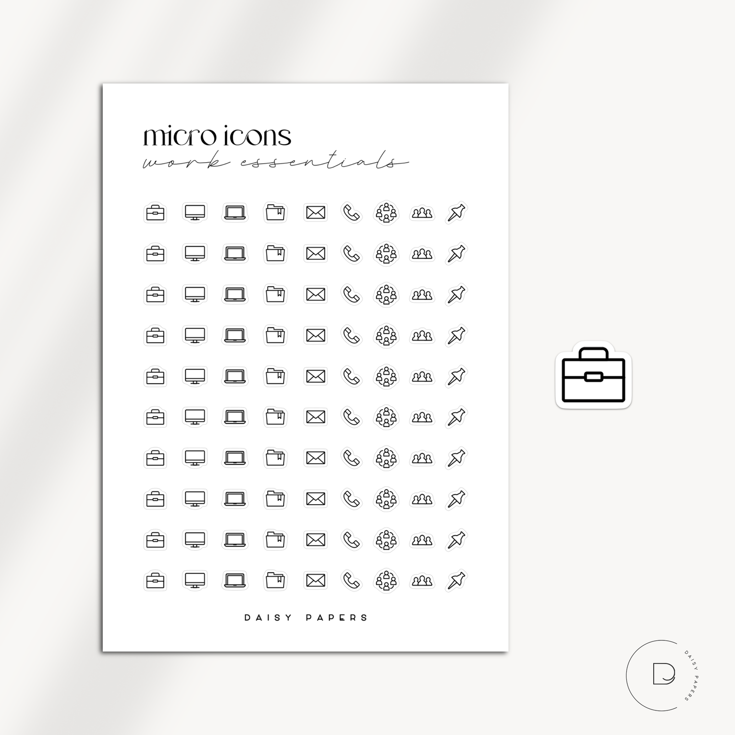 MICRO ICONS - WORK ESSENTIALS