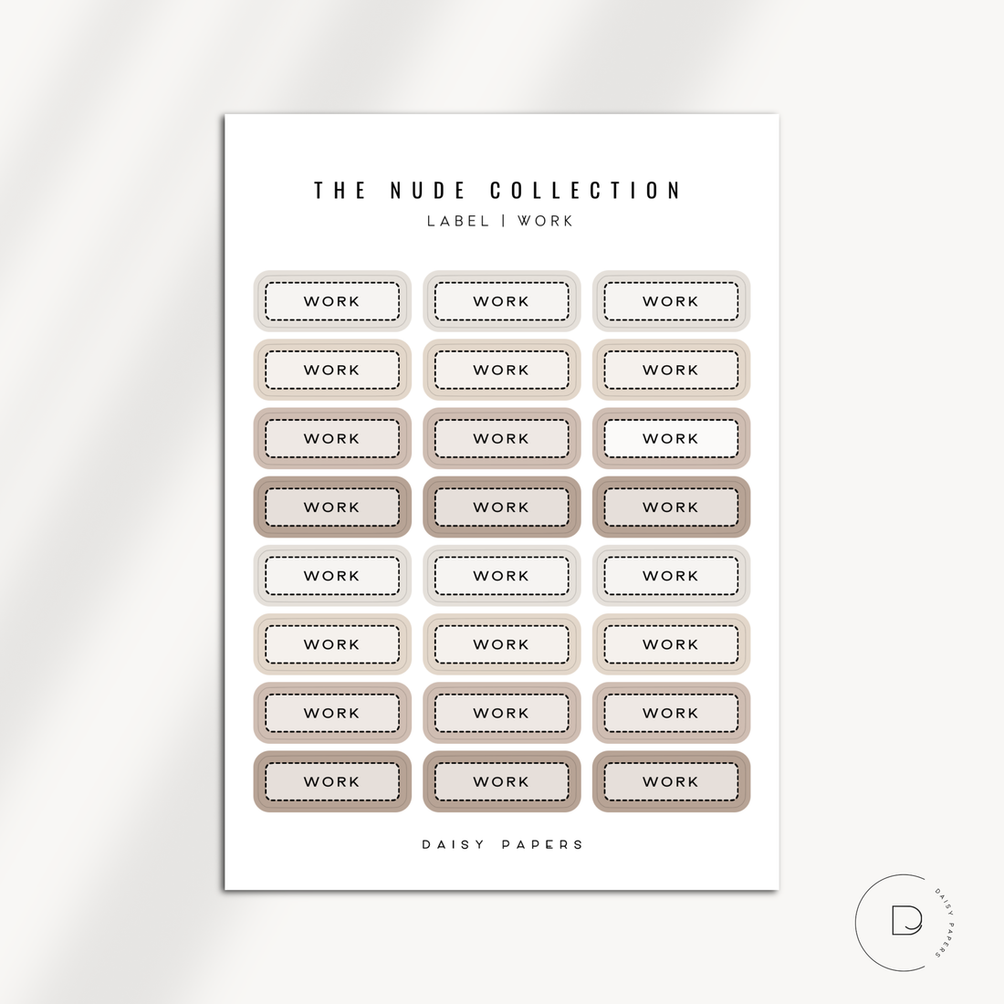 THE NUDE COLLECTION - Script Labels